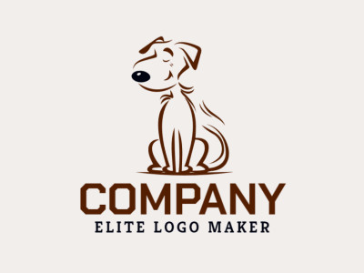 A charming handcrafted logo featuring a friendly dog, radiating warmth and affection.