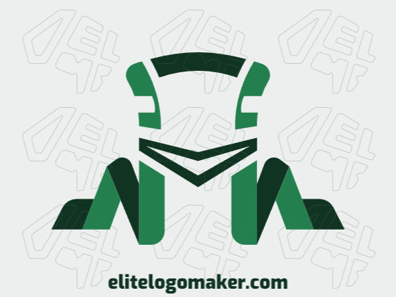 Logotipo criativo com design refinado, formando um sapo com a cor verde.