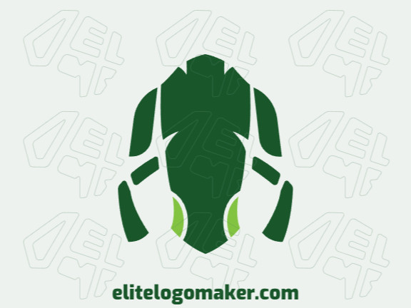 Create a vector logo for your company in the shape of a frog with a minimalist style, the color used was green.