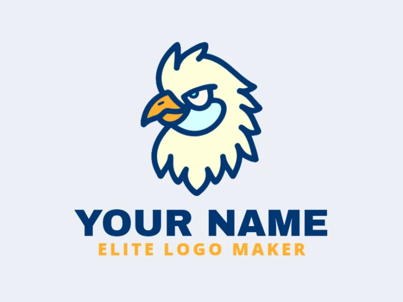 A customizable abstract logo featuring a beautiful fun parakeet, designed with vibrant colors to create an eye-catching and playful visual identity.