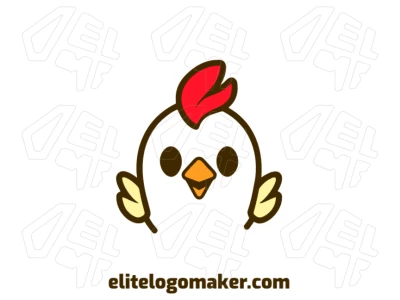 A playful logo template featuring a fun rooster design, perfect for a cheerful and engaging brand identity for kids.