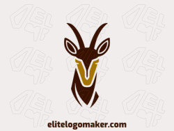 Modern logo in the shape of a gazella with professional design and animal style.