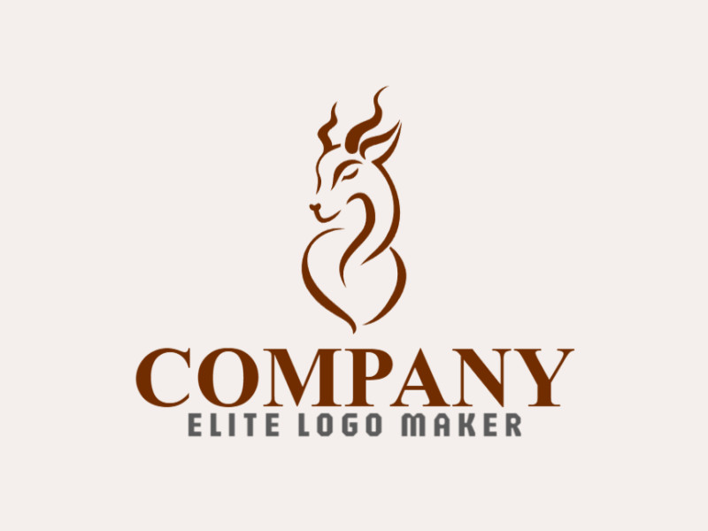 A captivating logo featuring a graceful gazelle, ideal for wildlife conservation organizations.