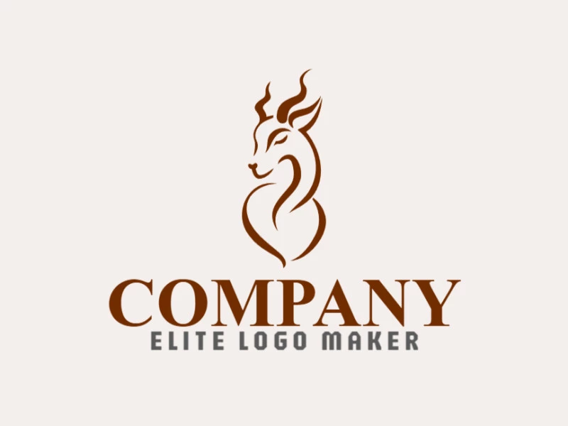 A captivating logo featuring a graceful gazelle, ideal for wildlife conservation organizations.