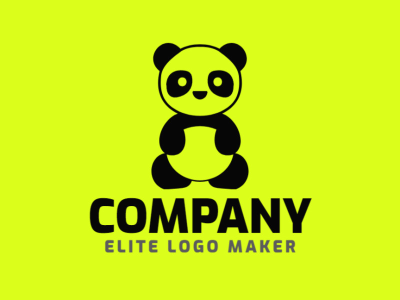 Este logotipo presenta un amable oso panda en un estilo animal, creando una apariencia distintiva y memorable.