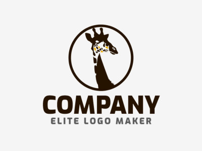 A mascot logo featuring a cheerful giraffe, designed in yellow and dark brown to convey friendliness and warmth.