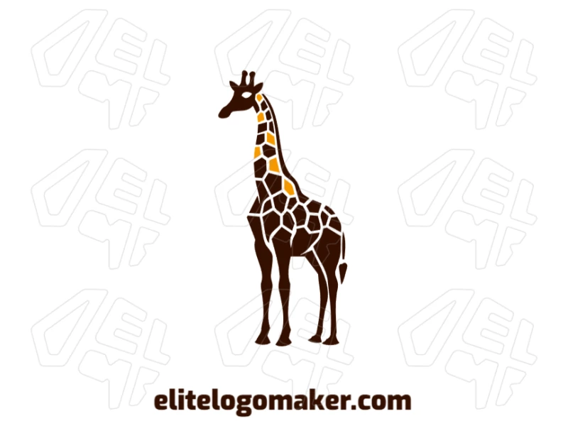An editable animal-style logo featuring an abstract giraffe design, offering flexibility in customization and a unique visual identity.