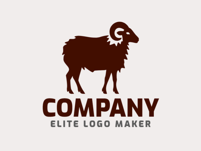 Logotipo moderno com a forma de uma cabra com design profissional e estilo abstrato.