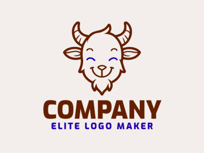 A sleek monoline logo featuring a distinctive goat motif, embodying simplicity and elegance for a timeless brand presence.