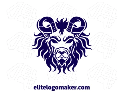 A cheap animal style design featuring a goat, creating a simple yet impactful logo with bold lines and a strong presence.