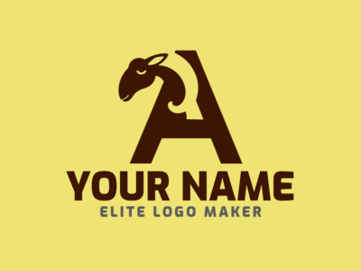 An abstract logo featuring a goat shape combined with the letter 'a', making it a suitable design for various applications.