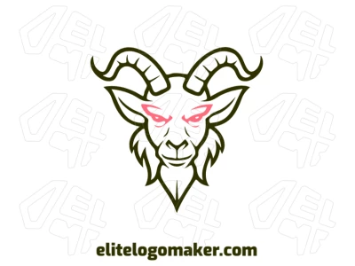 Un logotipo abstracto sutil con un macho cabrío de curvas suaves y detalles artísticos, creando una identidad visual moderna y sofisticada.