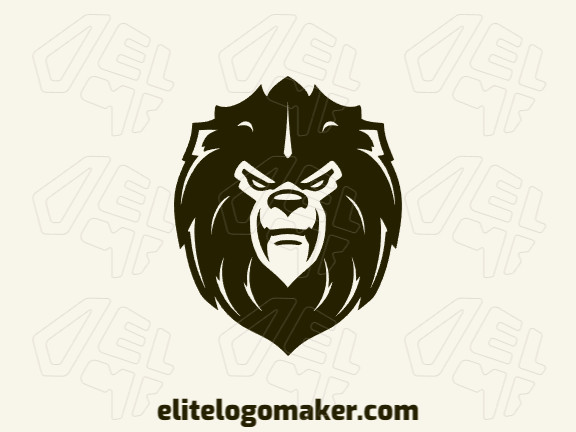 Exuding strength and mystery, this abstract logo showcases a black gorilla, evoking power, dominance, and energy.
