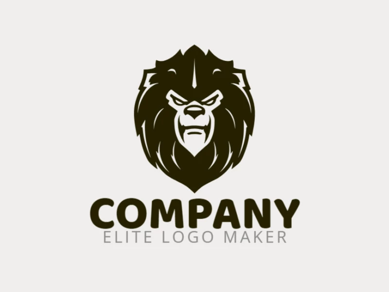 Exuding strength and mystery, this abstract logo showcases a black gorilla, evoking power, dominance, and energy.