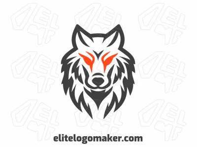 Um logotipo barato, mas criativo, com uma cabeça de lobo cinza abstrata, projetado para oferecer uma identidade visual ousada e distinta para sua marca.
