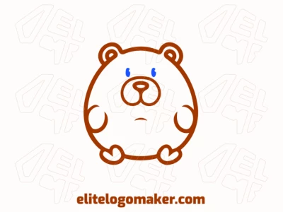 An animal logo featuring a hamster, designed with playful shapes and details for a cute and engaging visual identity.