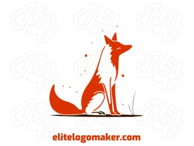 Una ilustración artesanal de un zorro rojo, diseñada en estilo artesanal, perfecta para un logotipo de empresa con un atractivo atemporal.