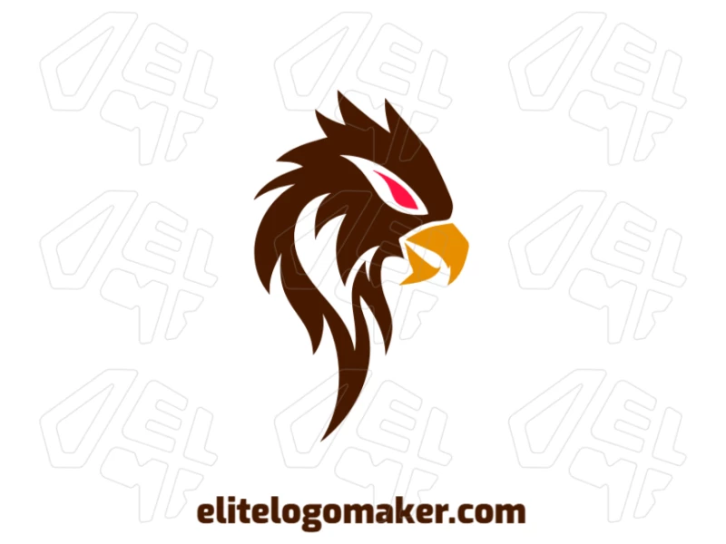 El halcón con un diseño editable en estilo minimalista representa un símbolo fuerte para negocios, adaptable a diversas identidades de marca.