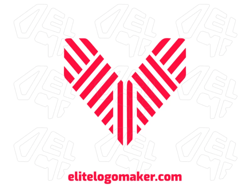 A perfect symmetrical design of a heart composed of several pieces, creating a unique and balanced visual.