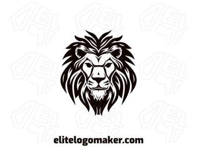 Un león con un diseño de alto nivel en estilo simétrico, creado como una ilustración vectorial premium para la creación de logotipos profesionales.