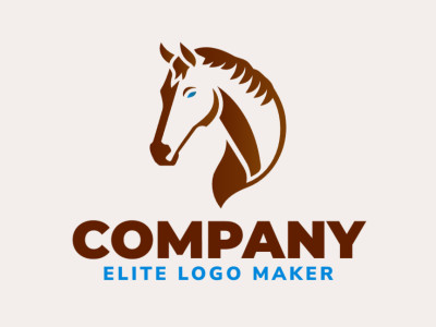 A majestic logo featuring a horse silhouette, capturing the spirit of freedom and strength in hues of blue and brown.