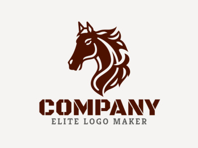 An abstract horse logo, creatively designed to be attractive and beautiful.