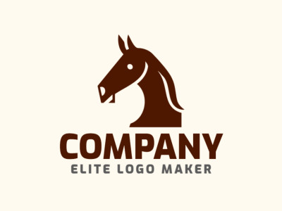 A beautiful, professional logo design featuring a minimalist horse silhouette, exuding elegance.