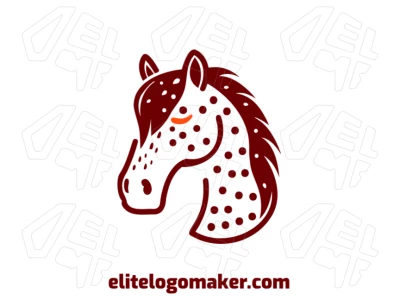 Noticeable handcrafted logo featuring a horse head with a unique collage design, blending artistry and elegance.
