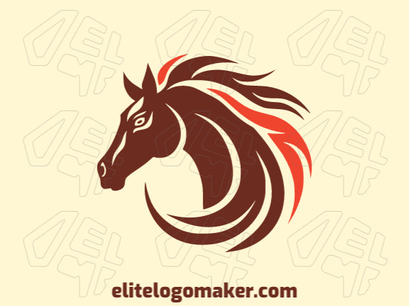 A stylized abstract horse head logo in shades of brown and orange. Bold and majestic, it stands out with its unique take on an old classic.