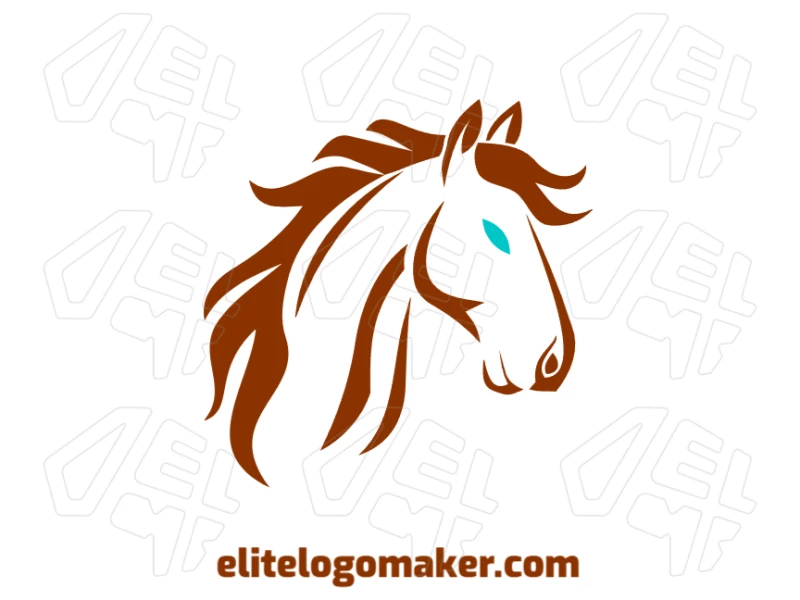 Diseño de logotipo barato con un caballo en estilo abstracto, combinando líneas fluidas y curvas artísticas para una representación animal moderna y única.