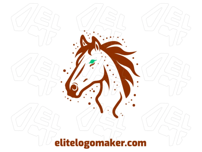 Logotipo artesanal creativo de caballo con una ilustración increíble y abstracta, diseñado para branding premium.