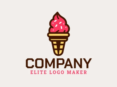 Ideal logo for different businesses in the shape of an ice cream, with creative design and abstract style.