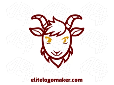 Crea un logotipo gracioso con una ilustración creativa de una cabra para un diseño único y profesional.