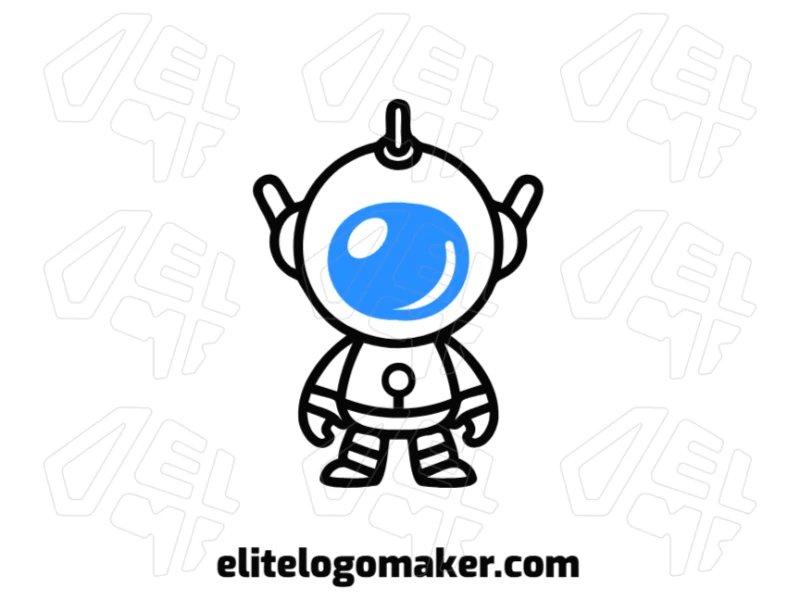 Um design de logotipo voltado para negócios, diferente, com uma ilustração criativa de um astronauta, perfeito para a criação de um logotipo único.