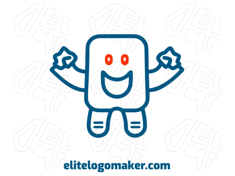 Um logotipo minimalista com uma ilustração de um mascote de gelo, projetado para capturar atenção com seu estilo simples e limpo.