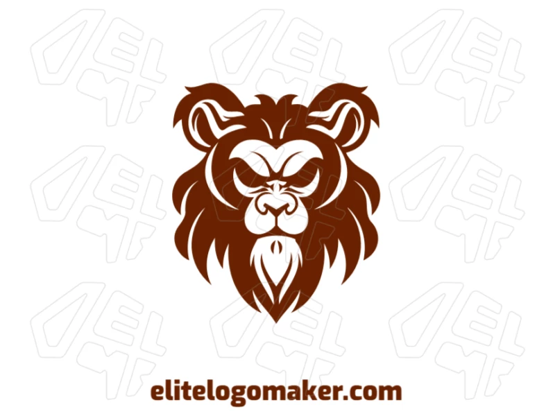 Um logotipo de empresa com uma ilustração simétrica de um macaco velho, combinando equilíbrio e personalidade em um design único.