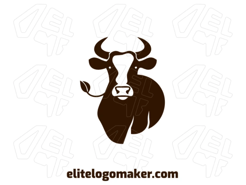 Logotipo abstrato e notável com uma imagem de um boi em formato vetorial, projetado para um impacto visual ousado e marcante.