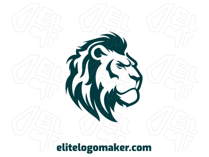 Logotipo abstrato de empresa com a imagem de um leão poderoso que transmite força e responsabilidade, criando uma identidade ousada e profissional.