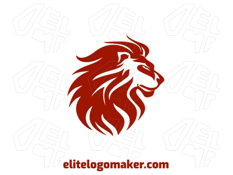 An image of a lion's head with an elegant style in an abstract design, ideal for a company logo creation.