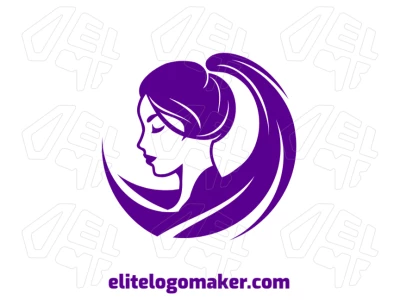 A dynamic logo design featuring an image of a pleasant-looking woman in an abstract style, perfect for any business brand.