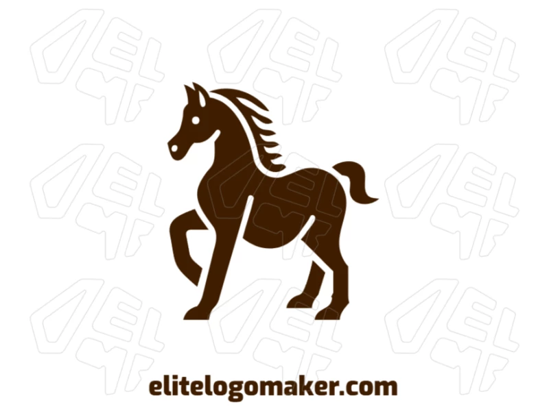 Logotipo abstracto cool con la imagen de un caballo fuerte y elegante, diseñado con líneas dinámicas para crear una identidad visual audaz y sofisticada.