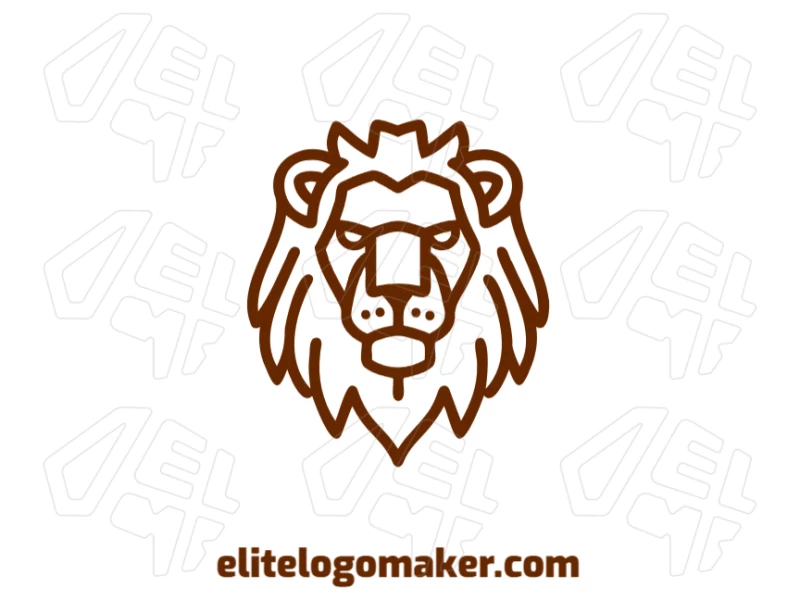 Generate a powerful brand identity with a symmetrical design of a wild lion's head, offering a bold and striking logo for any business.