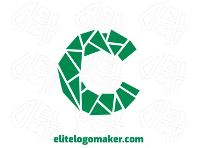 A creative logo featuring an image of the letter "C" in a mosaic style, designed as an initial letter for a unique and eye-catching visual identity.