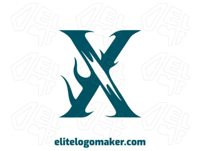 An image of the letter 'X' with an abstract concept in a pictorial style, customizable for a unique and iconic logo design.
