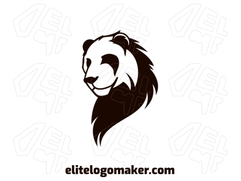 Uma incrível ilustração abstrata de um urso panda, perfeita para um design de logotipo único e profissional.