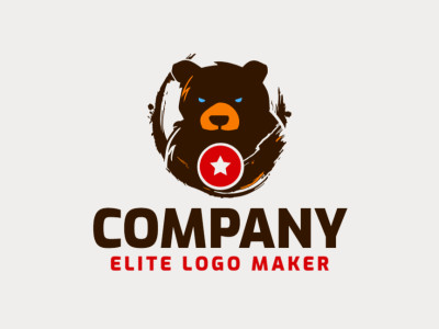 Un logotipo abstracto que presenta Ink Bear como formas, fusionando creatividad con sofisticación.