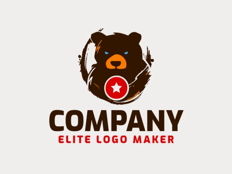 An abstract logo featuring Ink Bear as shapes, blending creativity with sophistication.