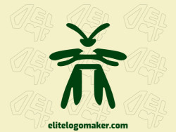 Ideal logo for different businesses in the shape of an insect with an abstract style.