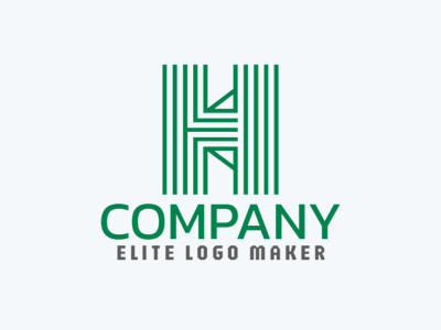 An eye-catching modern logo design featuring an interesting letter 'H' in a striped style, making it prominent.