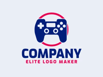 Logotipo ideal para diferentes negócios com a forma de um controle de video game com estilo abstrato.